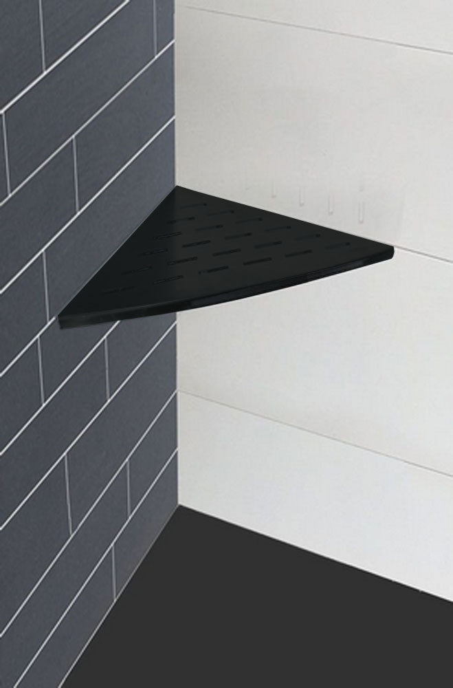 InWall hoekplanchet 29 x 29 cm mat zwart