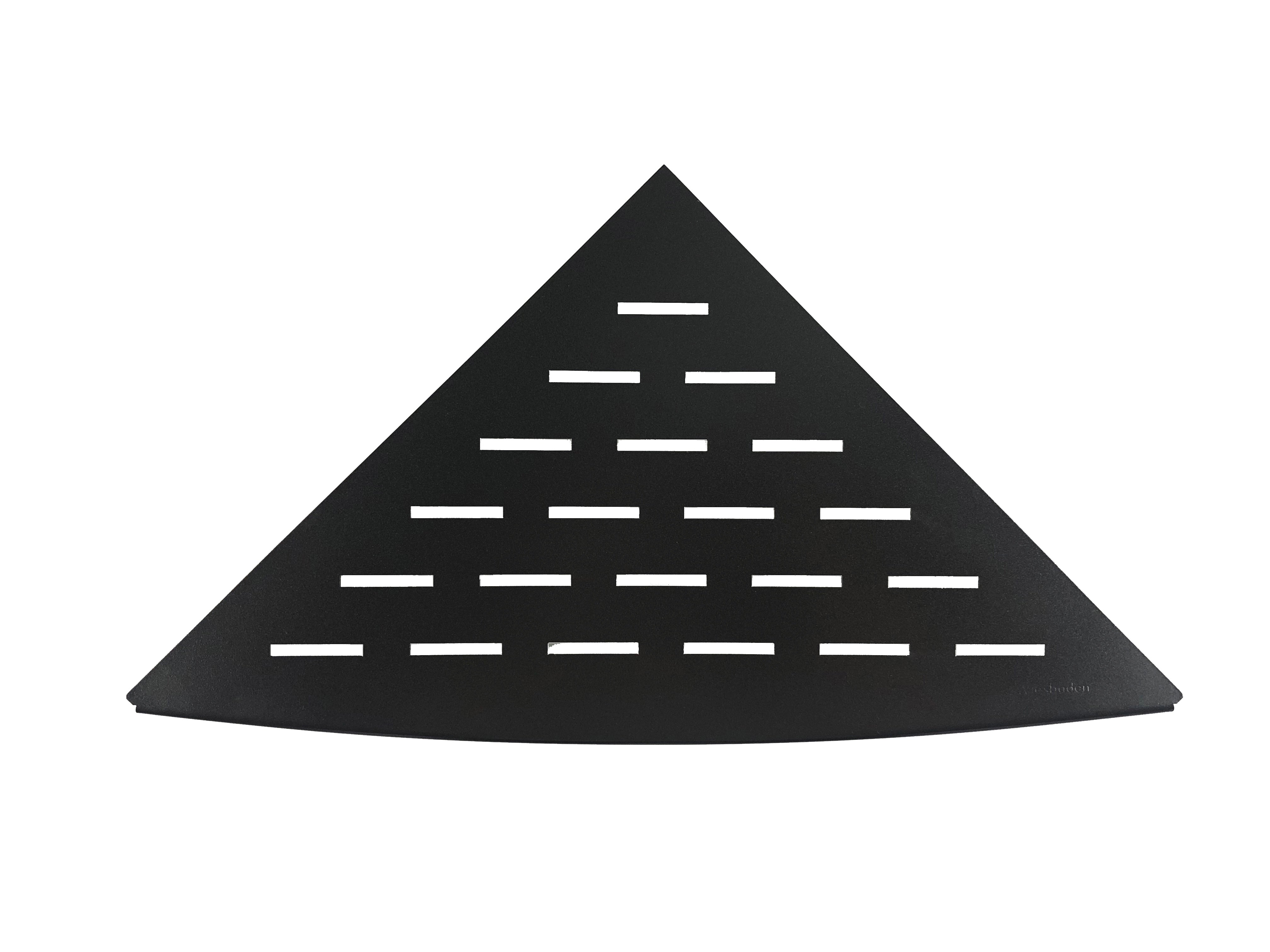 InWall hoekplanchet 29 x 29 cm mat zwart