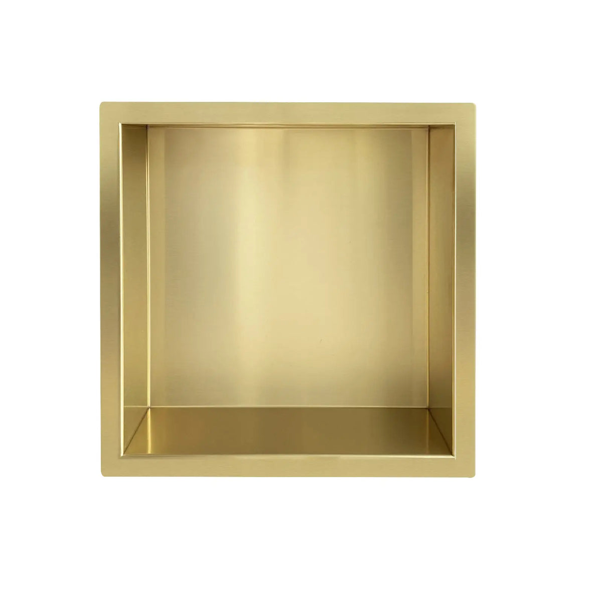 Demis inbouwnis 30 x 30 x 7 cm geborsteld messing PVD