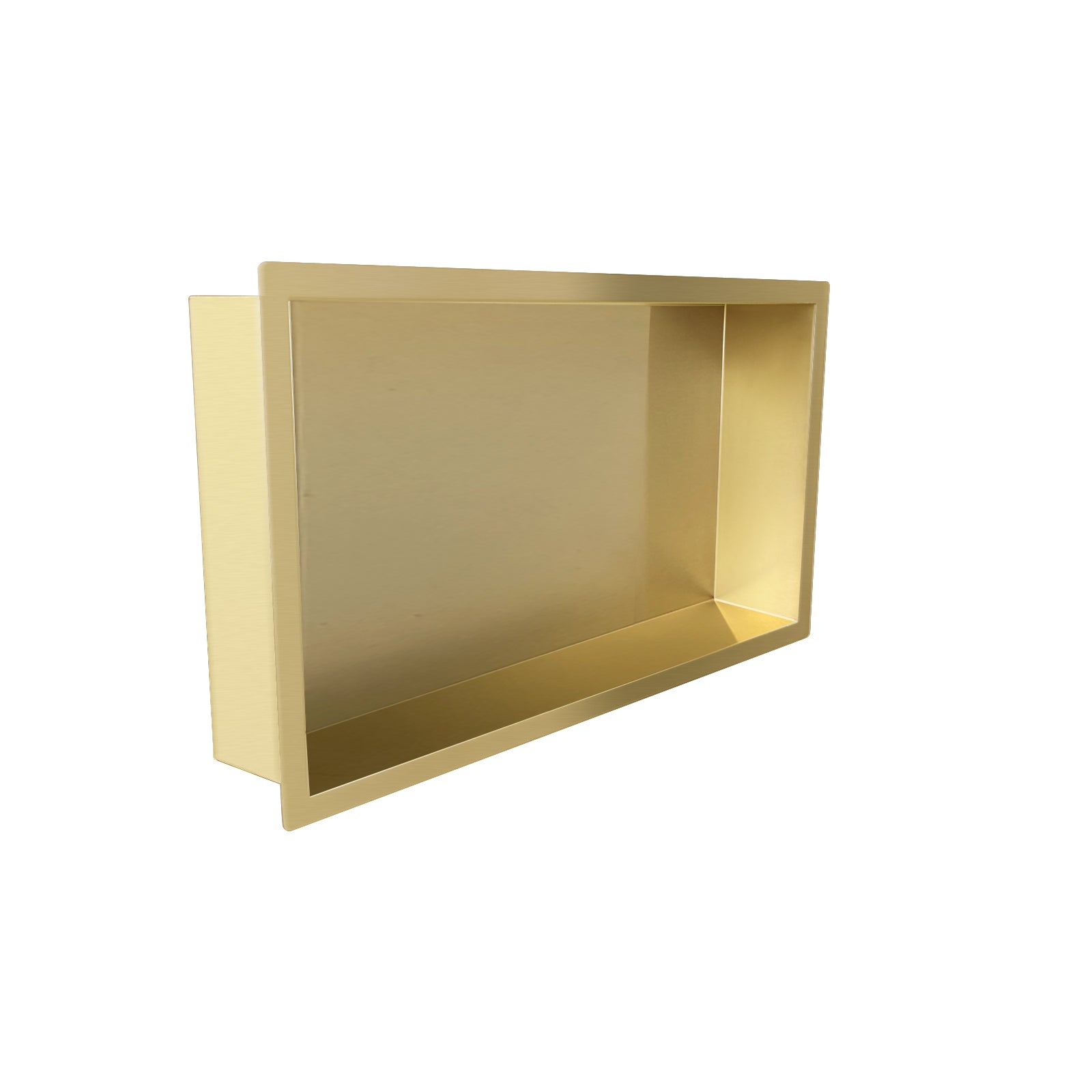 Demis inbouwnis 30 x 60 x 7 cm geborsteld messing PVD