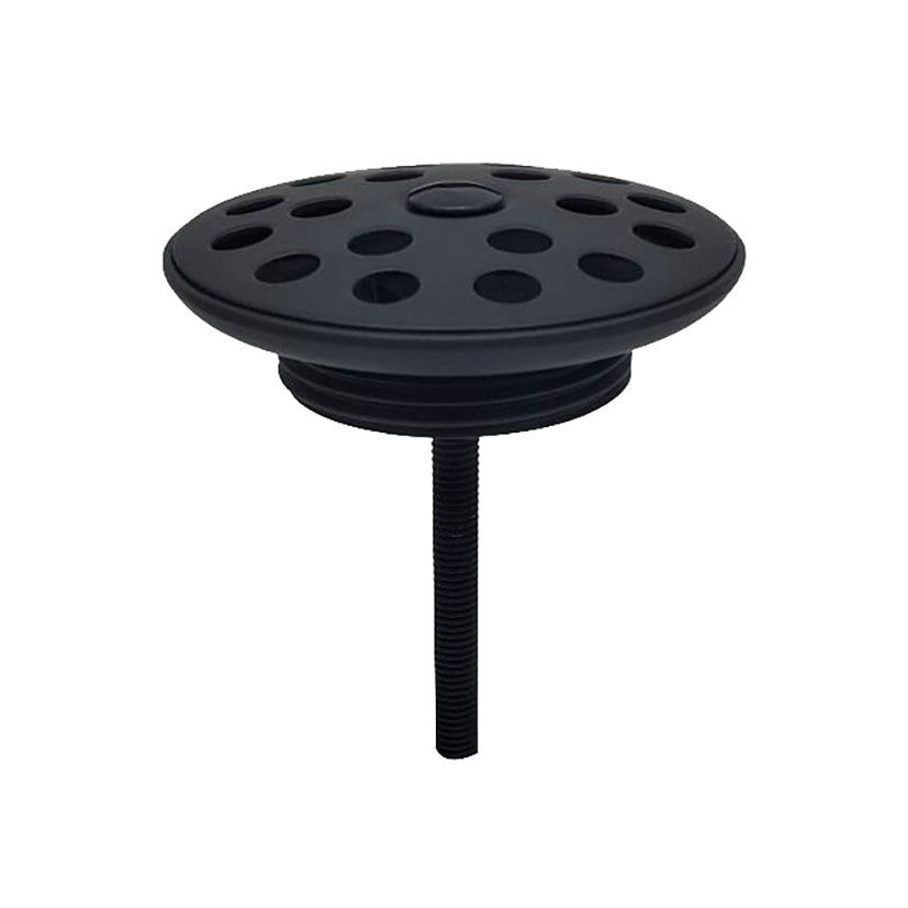 Korv open afvoerplug rooster 5/4" mat zwart