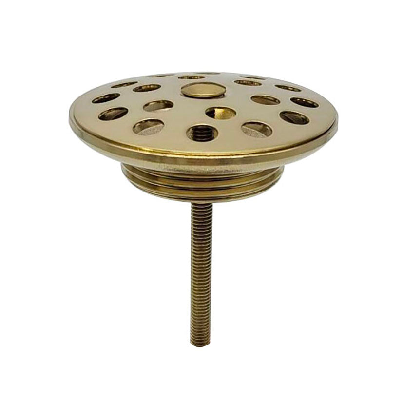 Korv open afvoerplug rooster 5/4" geborsteld messing PVD