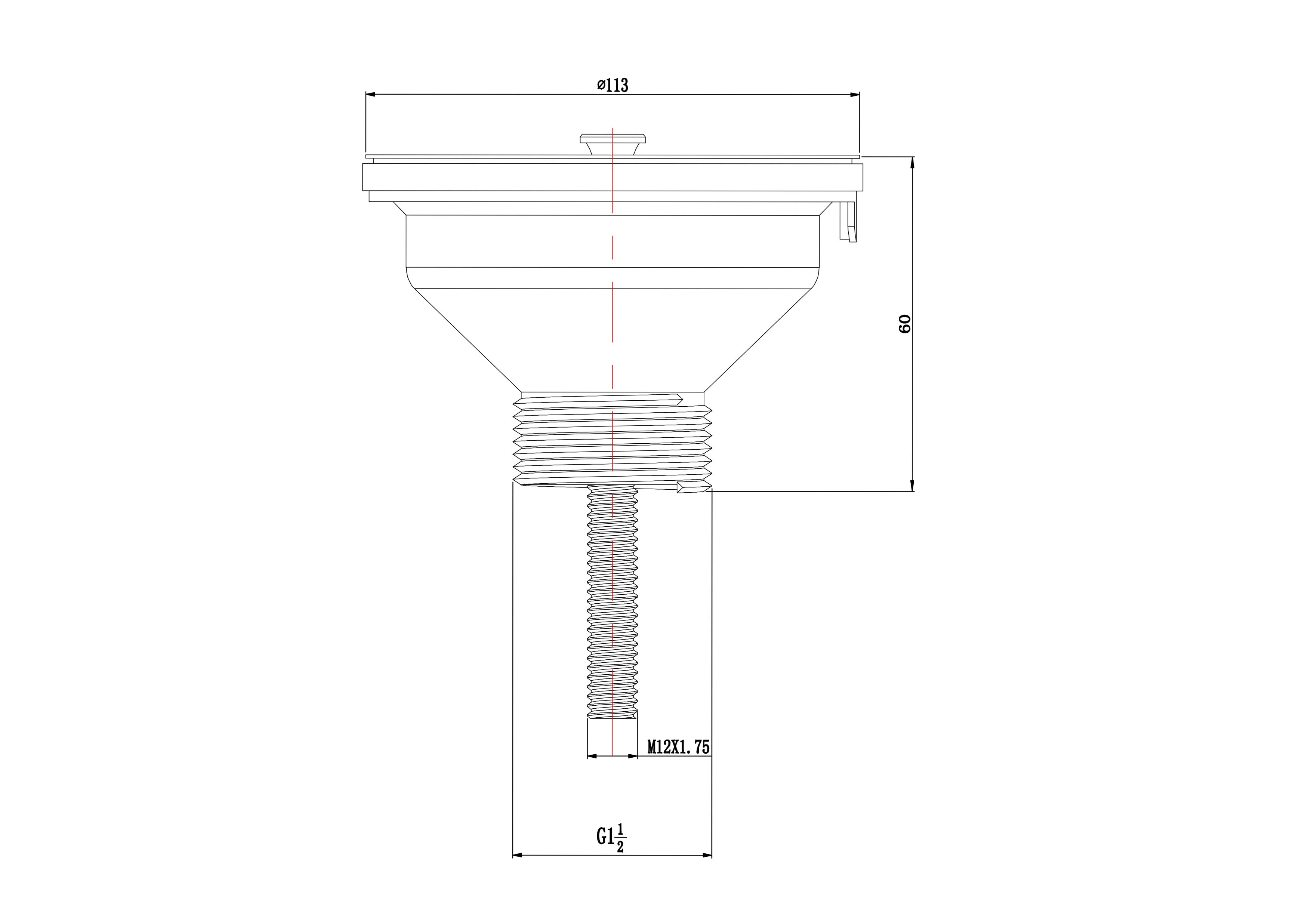 Korfplug+rooster 6/4 90mm +70mm schroef