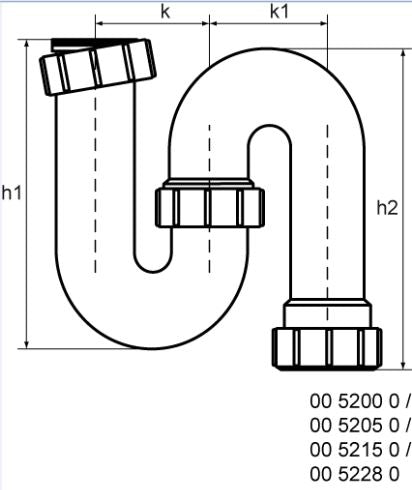 Mcalpine 5215 S-Sifon 6/4''X40Mm