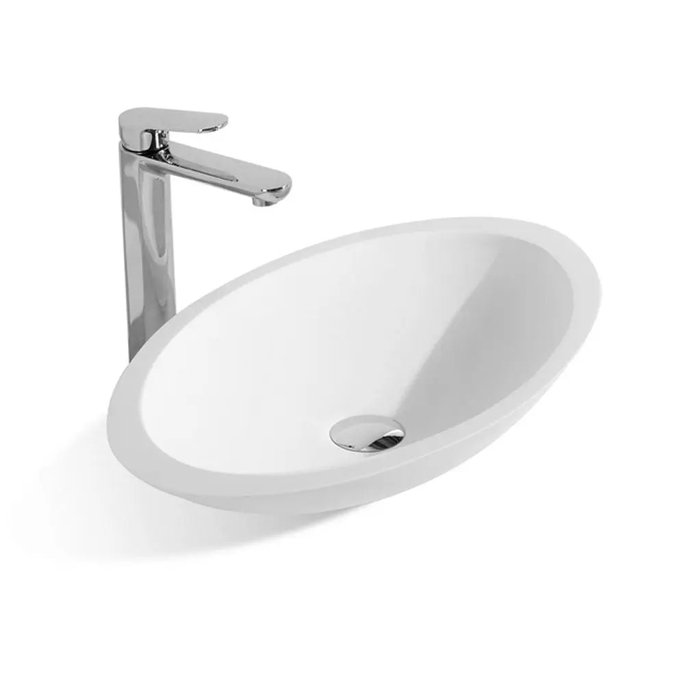 Kim waskom ovaal 59 x 35 x 11 cm solid surface mat wit