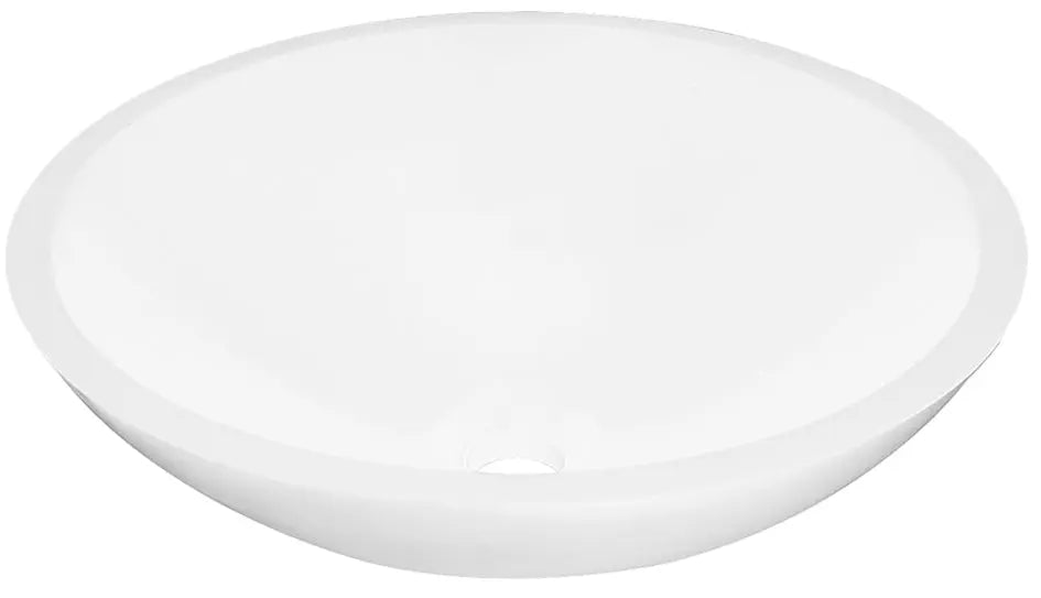 Valerie waskom rond 43 x 13 cm solid surface mat wit