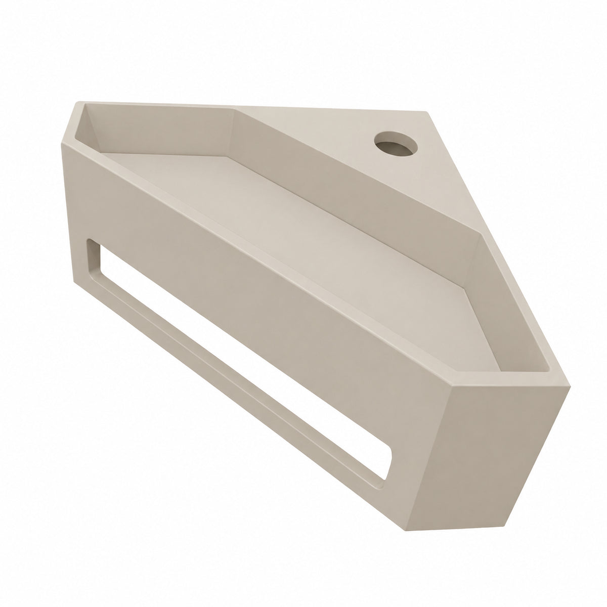 Wiesbaden julia hoekfontein 35 x 35 x 16 cm solid surface beige