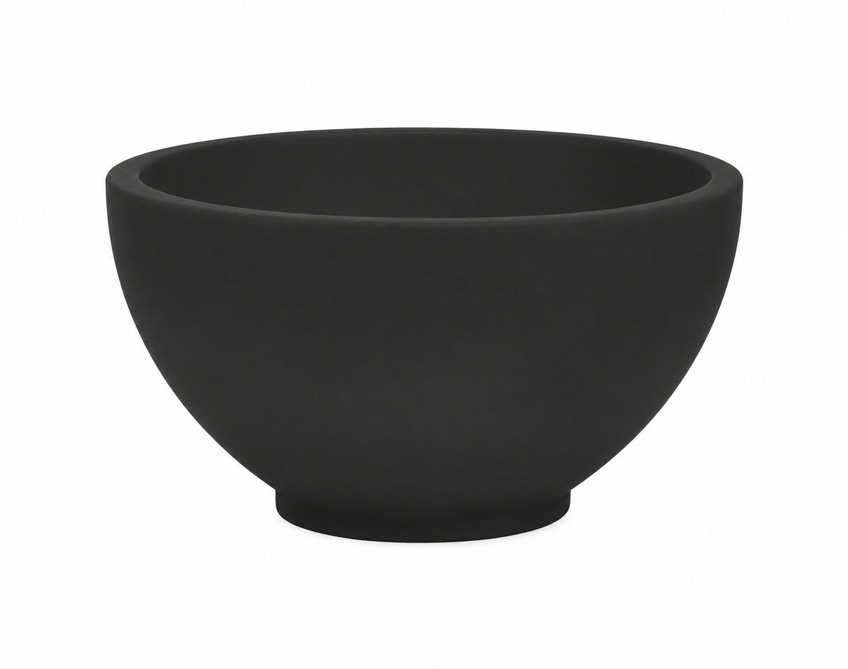 Wiesbaden tessa waskom rond 20 x 11 cm solid surface mat zwart