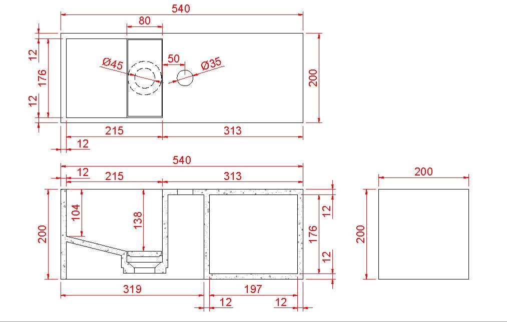 Julia fontein met nis 54 x 20 x 20 cm solid surface mat zwart
