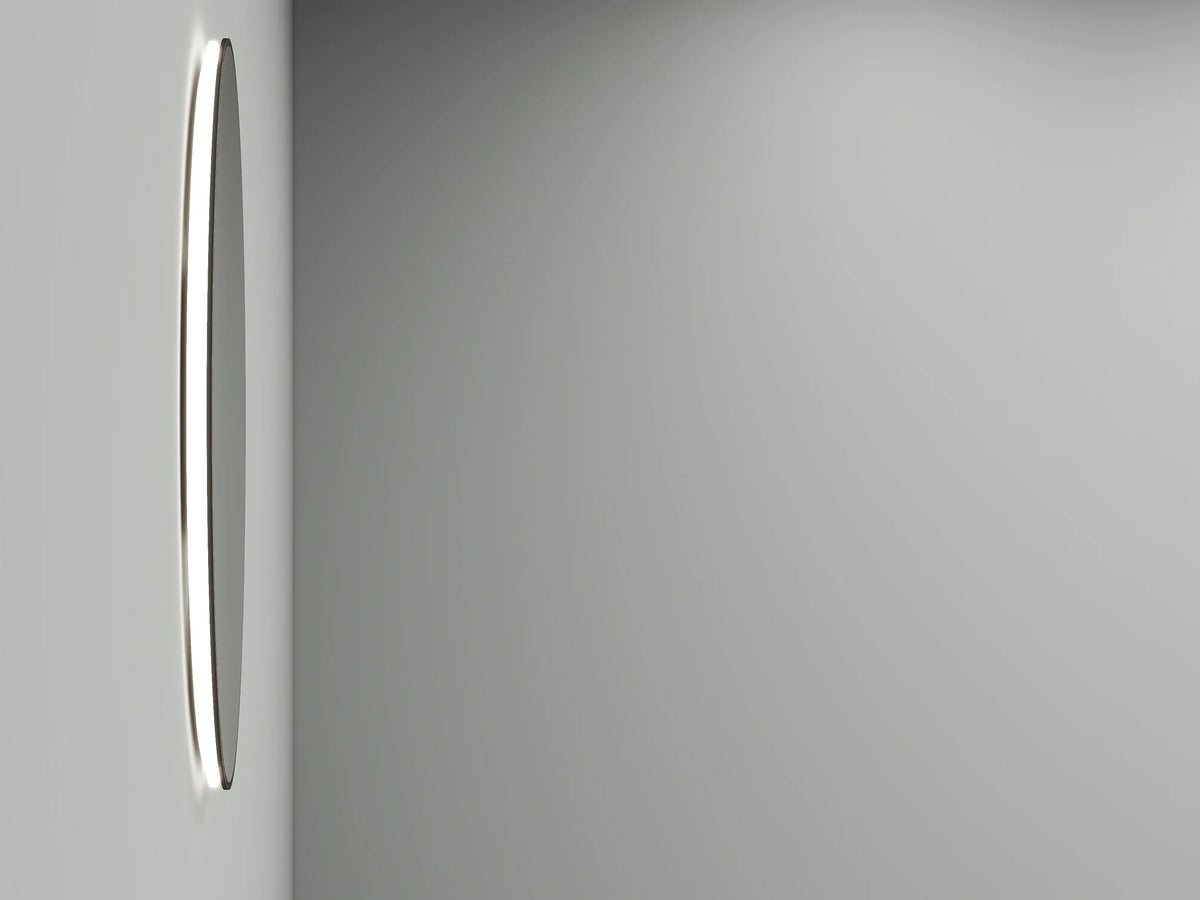 Novi spiegel rond met LED, dimbaar 60 cm mat zwart