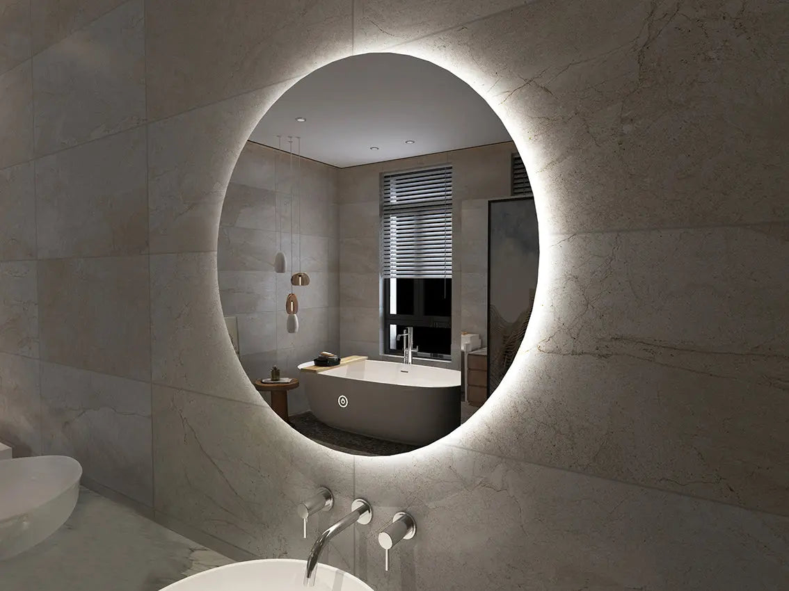 Giro spiegel rond met LED, dimbaar en spiegelverwarming 80 cm
