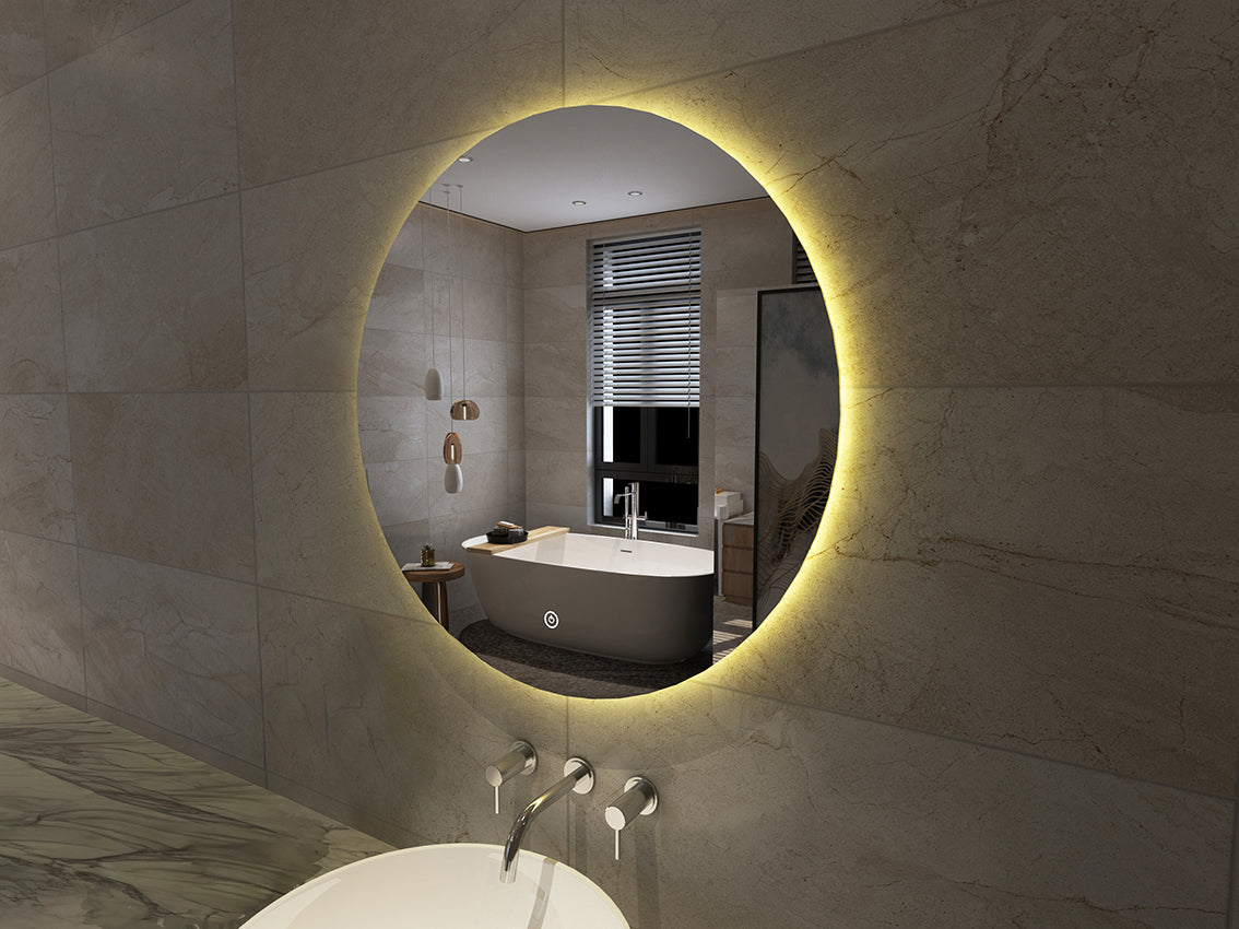 Giro spiegel rond met LED, dimbaar en spiegelverwarming 80 cm