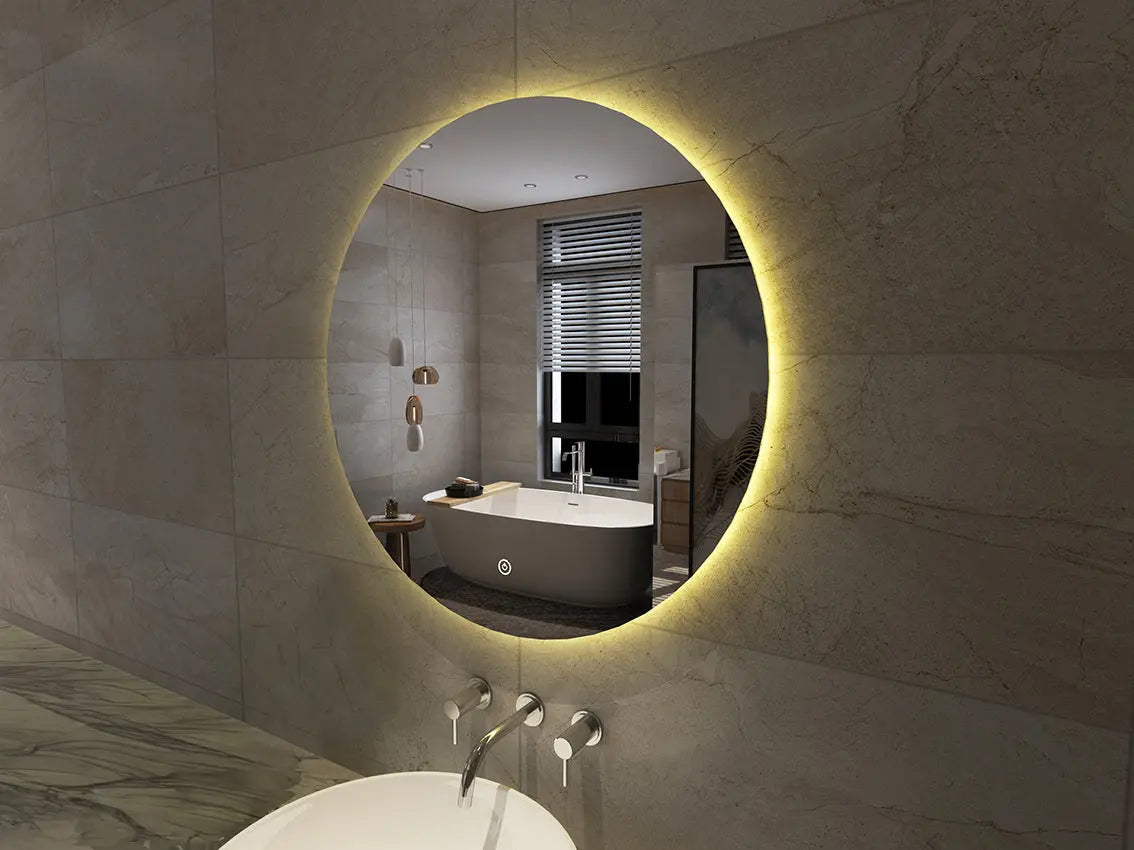 Giro spiegel rond met LED, dimbaar en spiegelverwarming 80 cm