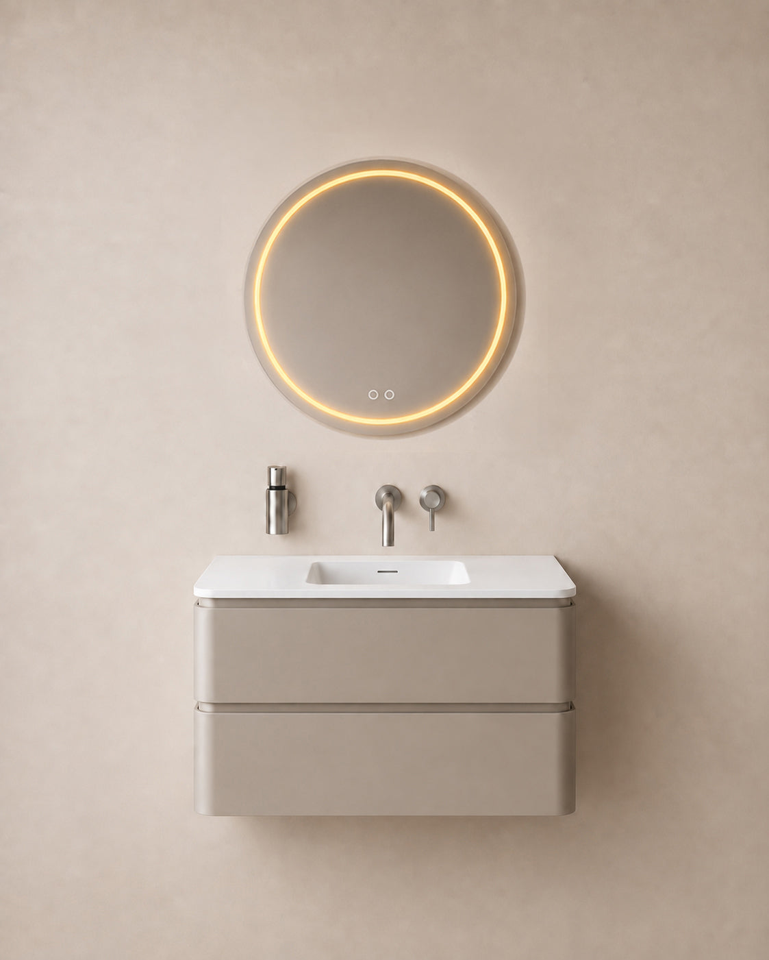 Wiesbaden lumora spiegel rond met LED, dimbaar en spiegelverwarming 60 cm