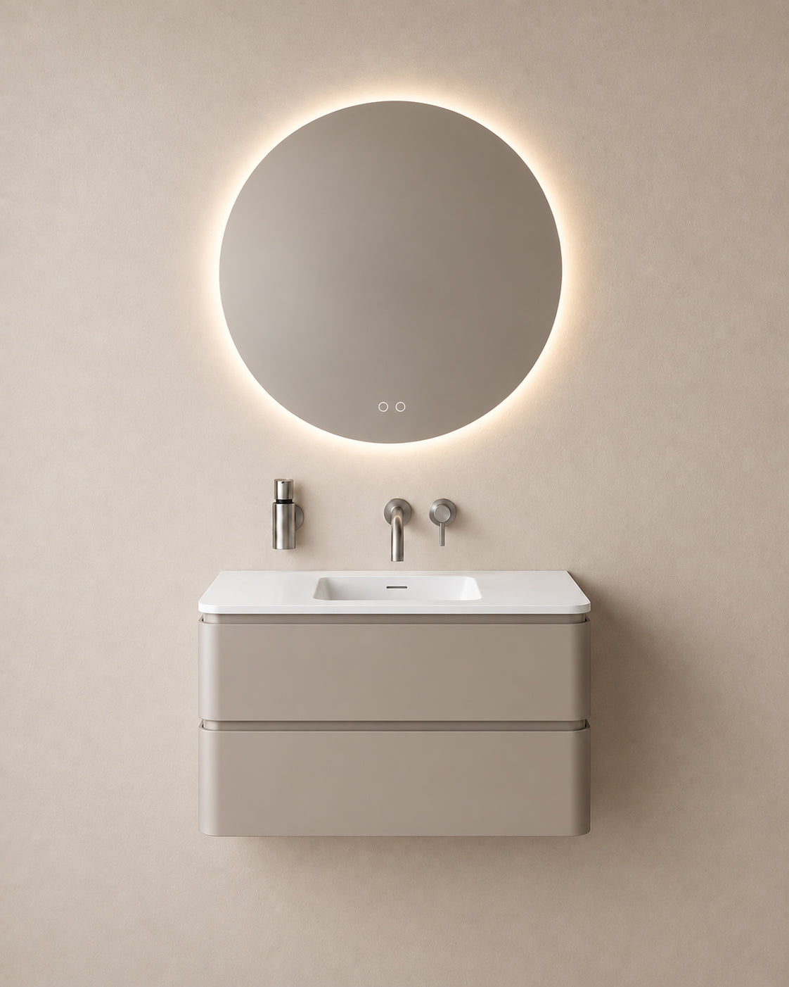 Wiesbaden lumora spiegel rond met LED, dimbaar en spiegelverwarming 80 cm