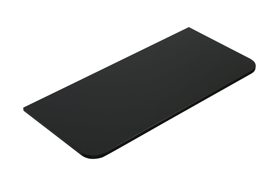 Wiesbaden sulora topblad afgeronde hoeken 120 x 48 cm mat zwart