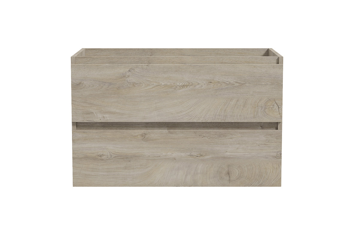 Alvara onderkast met 2 laden 1 uitsparing 80 x 46 cm grijs eiken