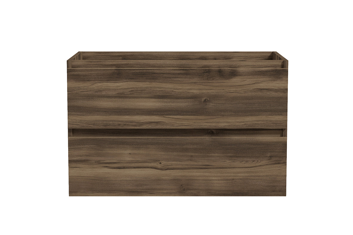 Alvara onderkast met 2 laden 1 uitsparing 80 x 46 cm donker eiken