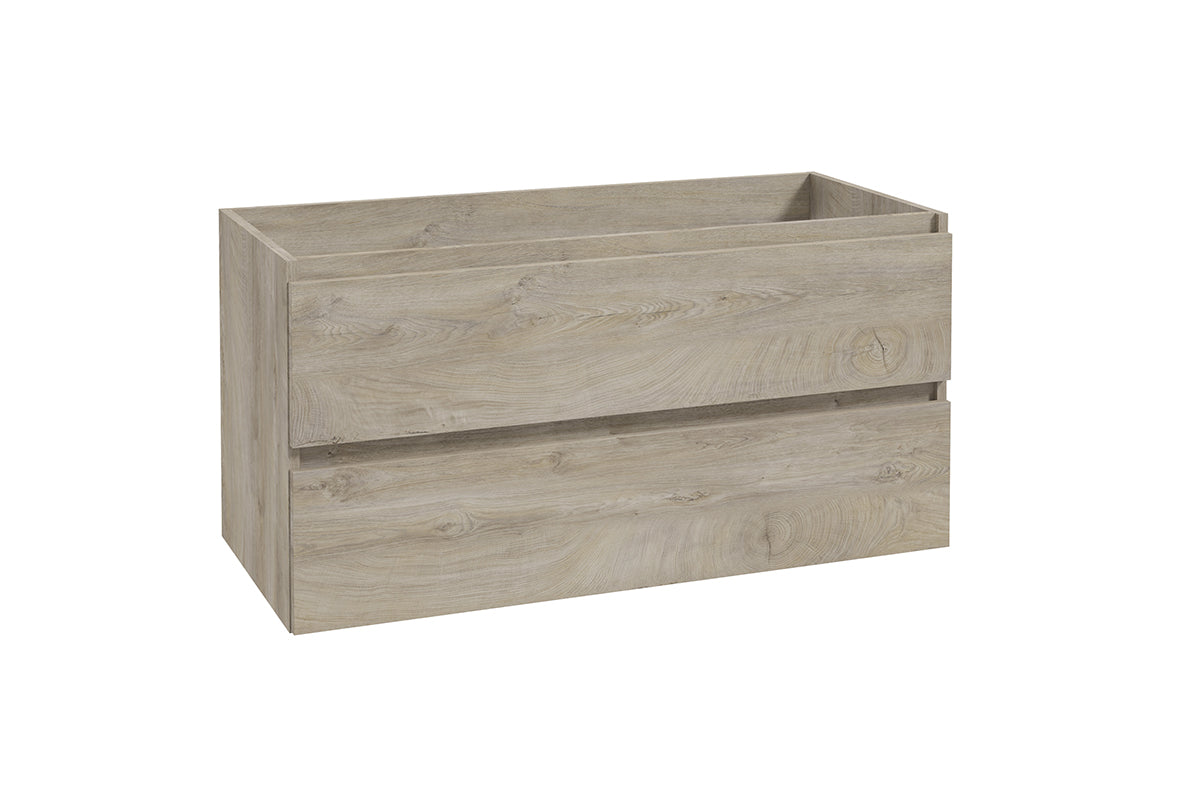 Alvara onderkast met 2 laden 1 uitsparing 100 x 46 cm grijs eiken