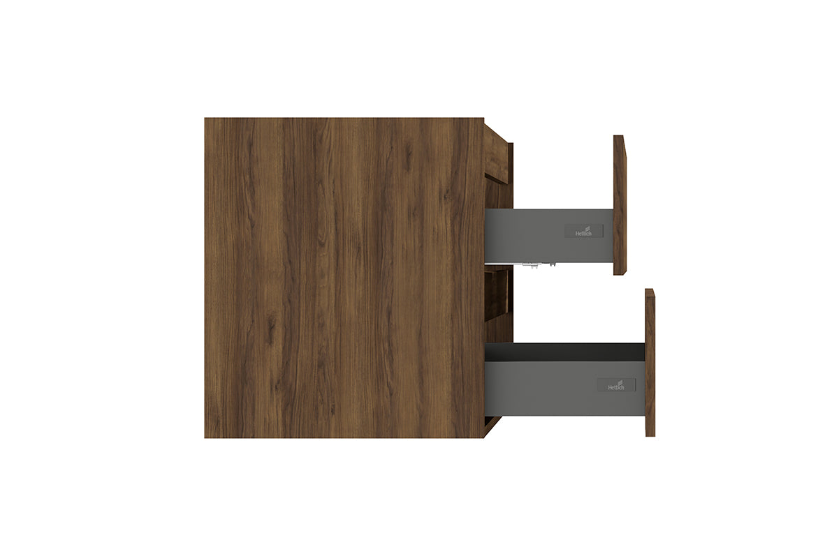 Alvara onderkast met 2 laden 1 uitsparing 100 x 46 cm warm eiken