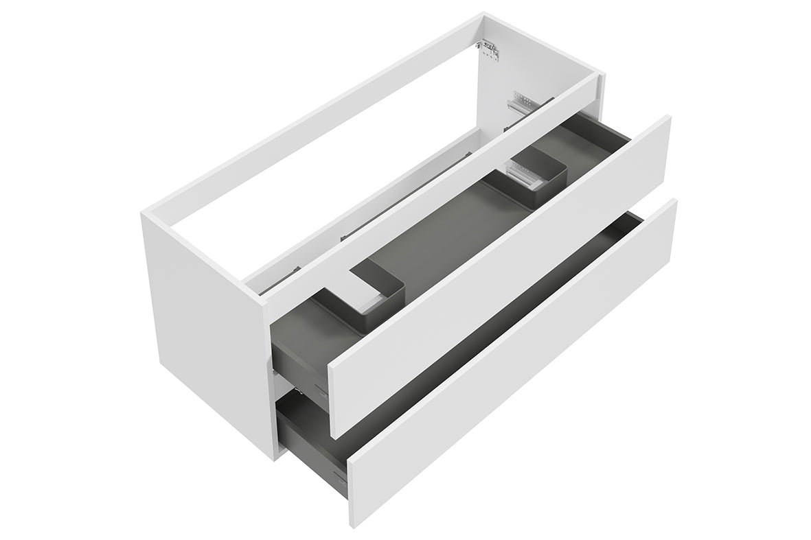 Wiesbaden Alvara onderkast met 2 laden 2 uitsparingen 120 x 46 cm mat wit