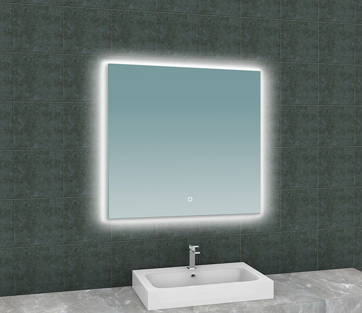 Soul spiegel vierkant met LED, dimbaar en spiegelverwarming 80 x 80 cm