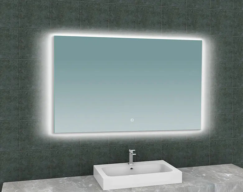 Soul spiegel rechthoek met LED, dimbaar en spiegelverwarming 120 x 80 cm