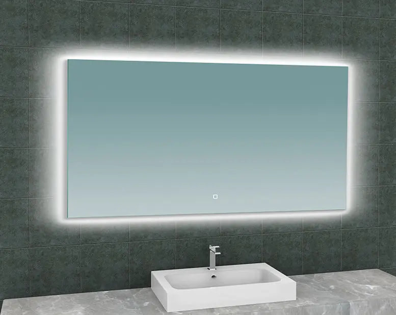 Soul spiegel rechthoek met LED, dimbaar en spiegelverwarming 140 x 80 cm