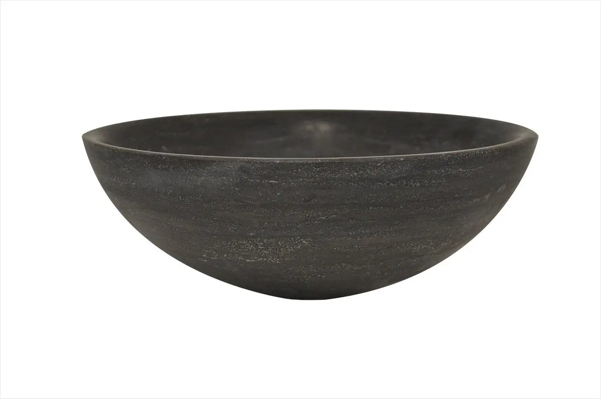 Raw waskom rond 40x14 cm hardsteen gezoet