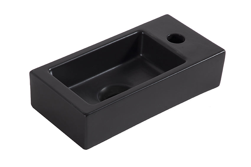 Wiesbaden fonteinset Rhea S mini met fontein rechts quartz, kraan, sifon en afvoerplug geborsteld messing