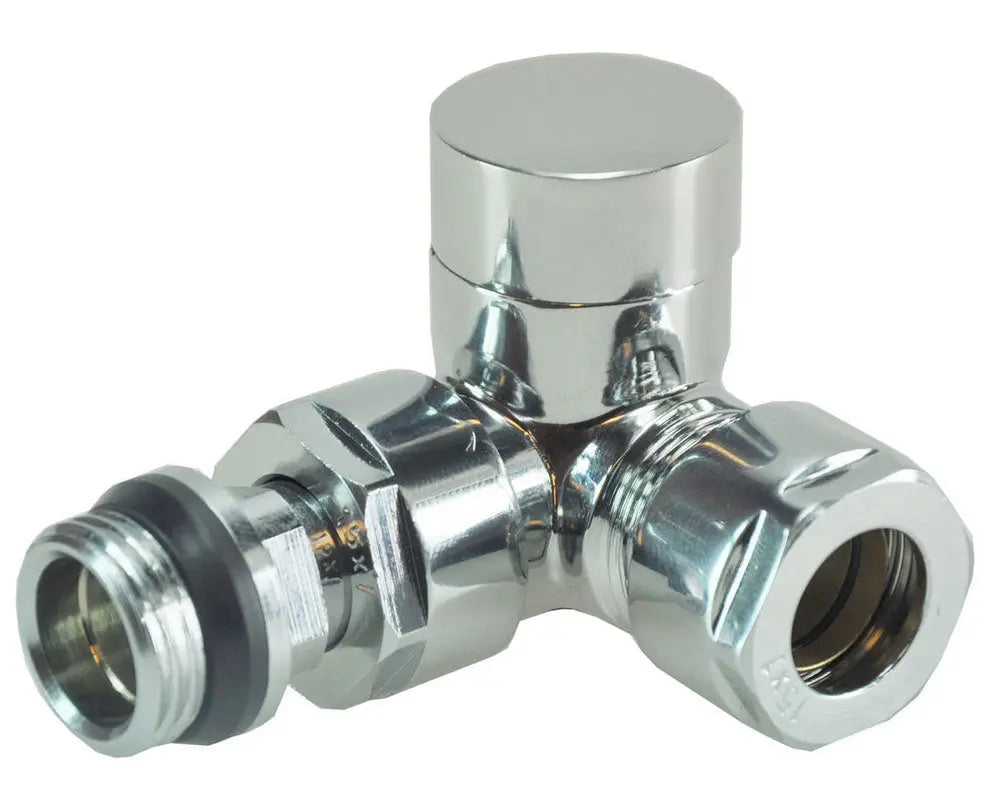 luxe regelvent. 1/2''x15 (M22) knel haaks verkeerd chroom