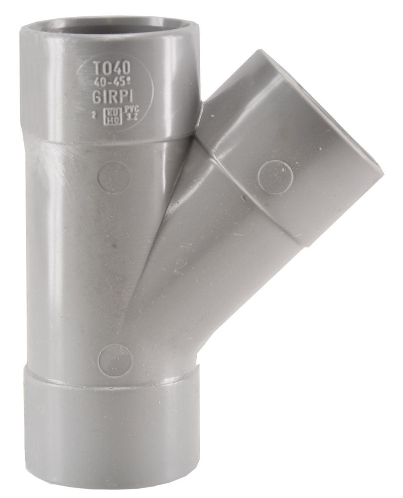 T-stuk 3 x mof 75 mm 45 graden PVC