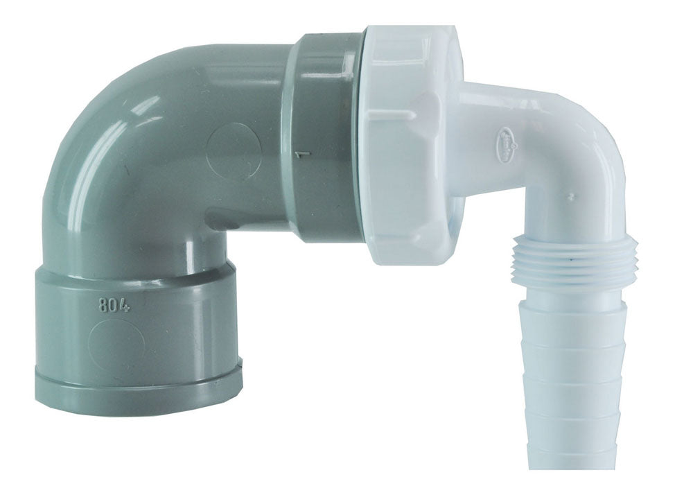 Machine aansluitstuk haaks/spie 40 mm PP/PVC