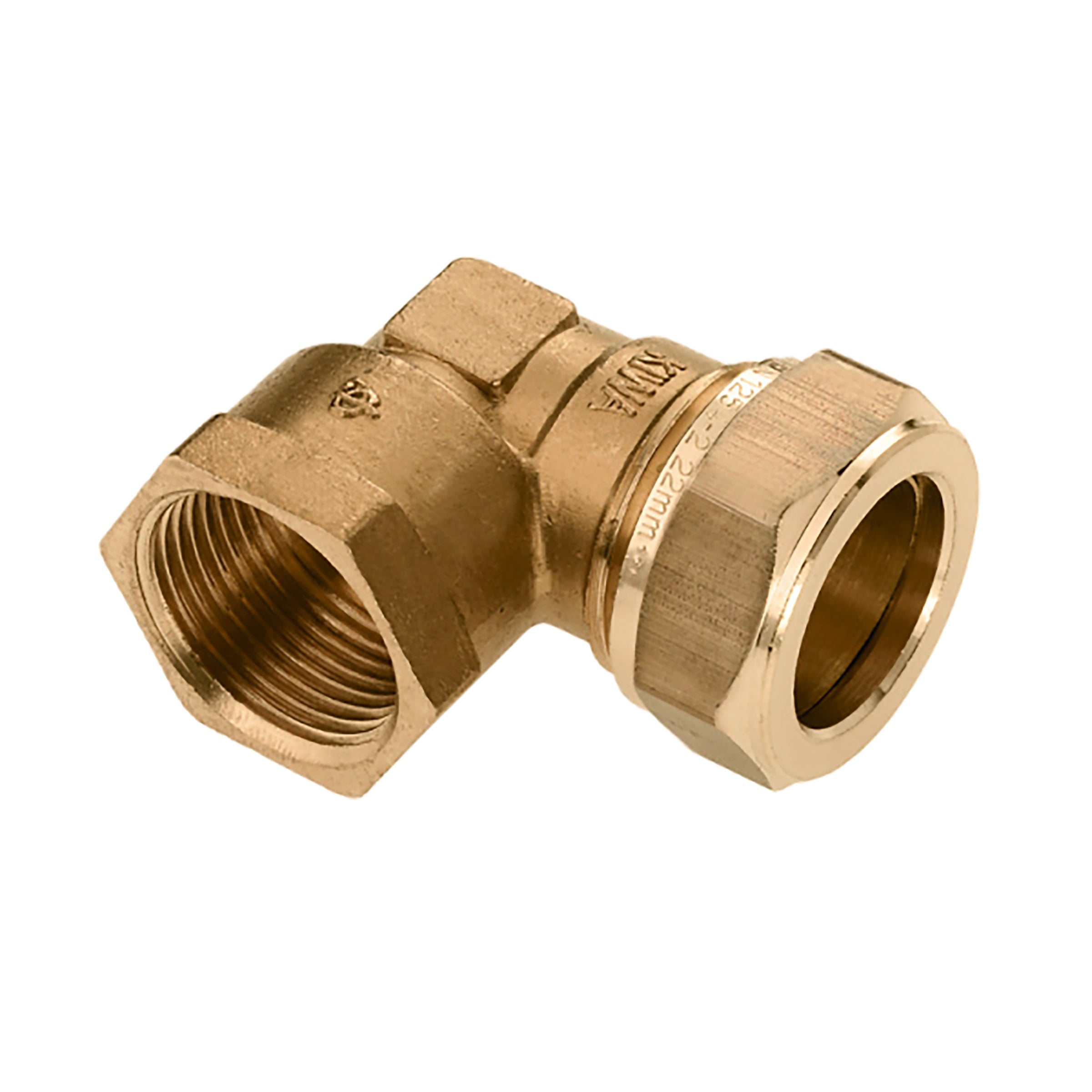 P-803 messing knel kniekoppeling 3/4"binnen x 22
