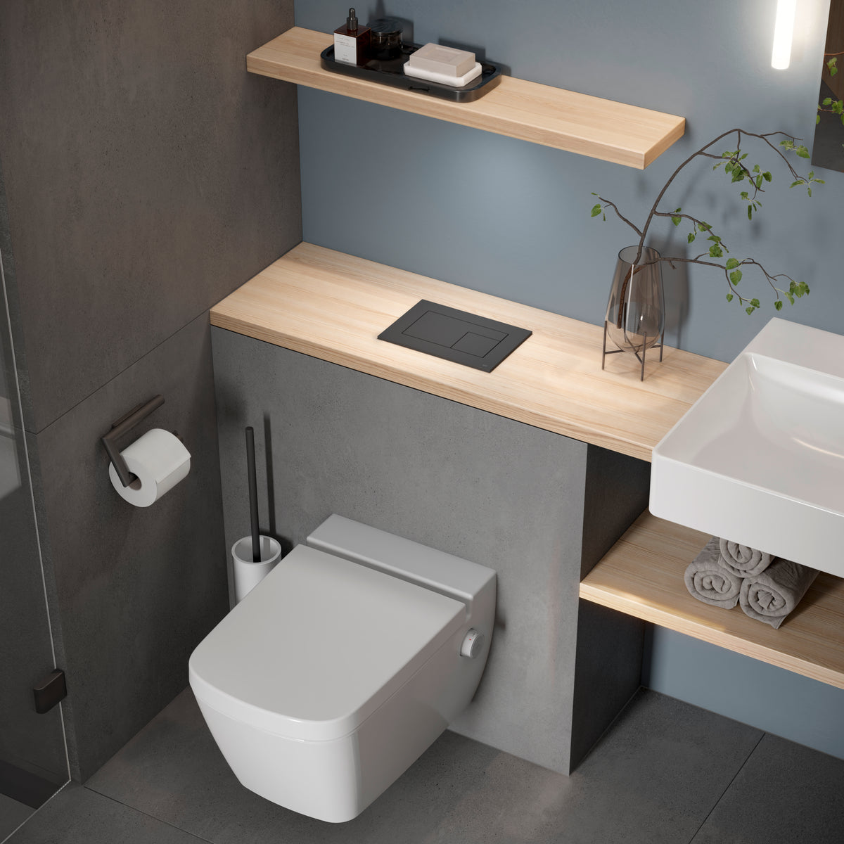 Teceone wc met douchefunctie, koud water belgaqua