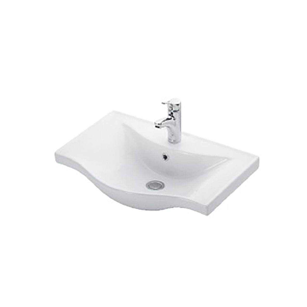 Aloni aleco keramische wastafel (65cm) - wit