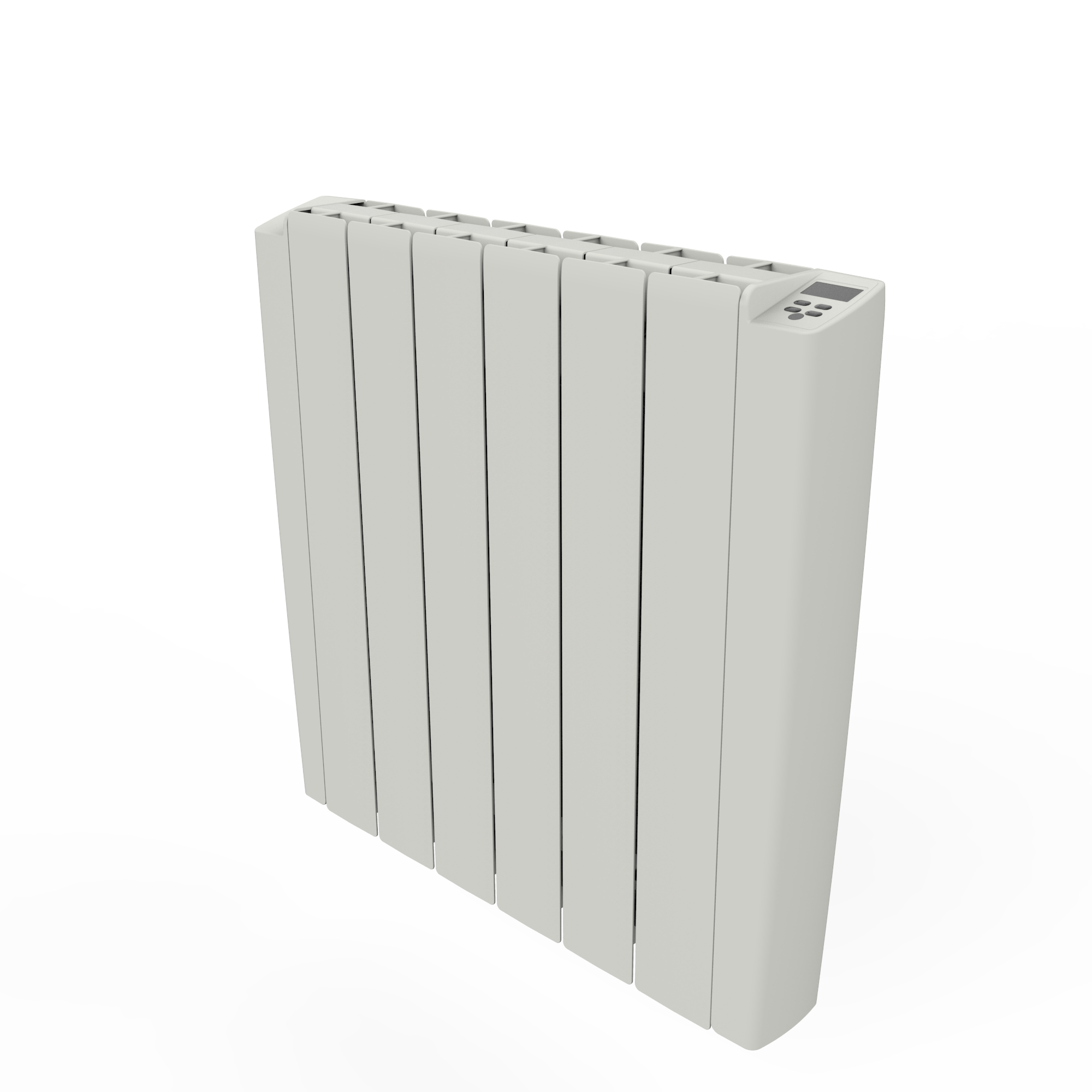 Elektrische radiator muur aluminium met stekker en afstandsbediening wit 2000w-580x1080mm
