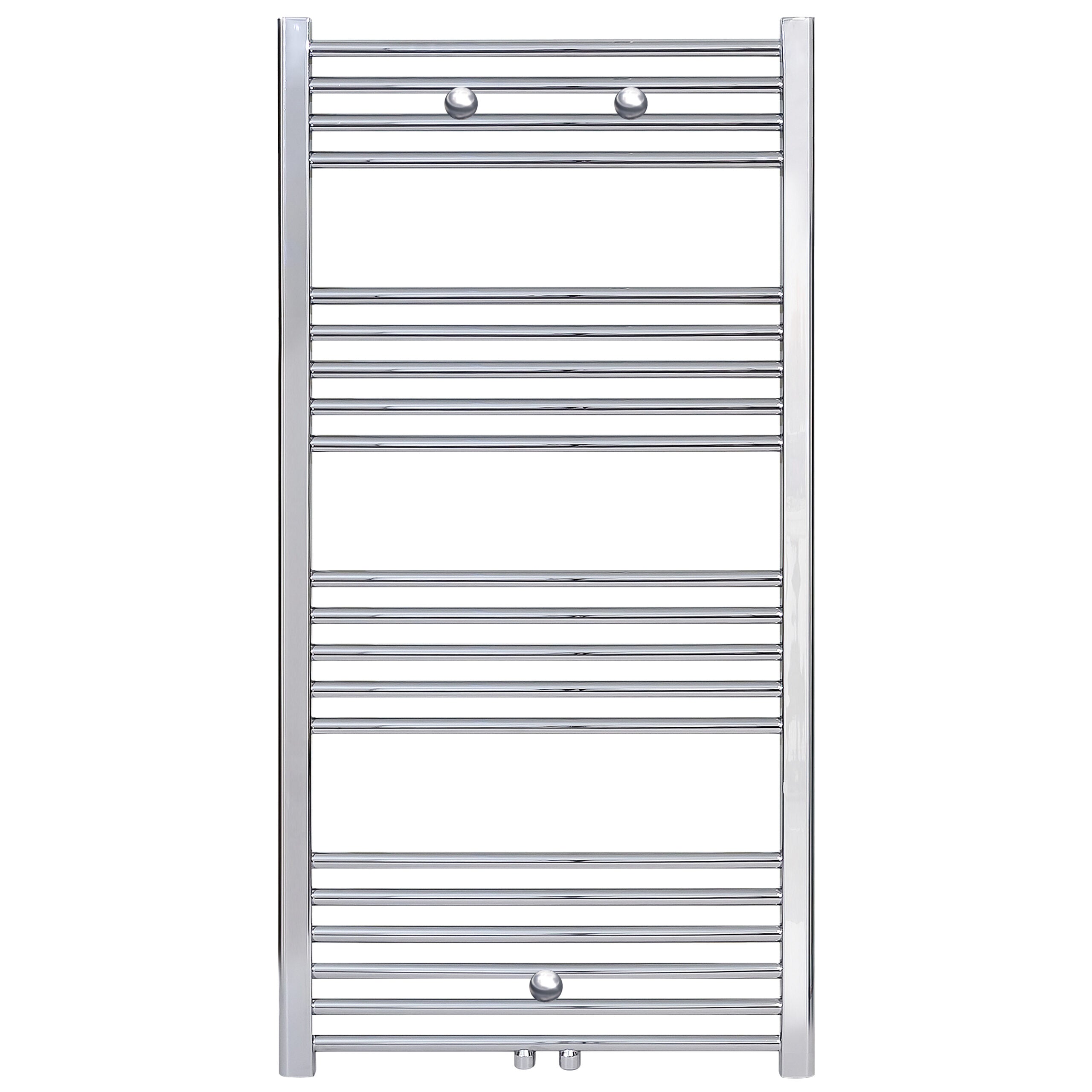 Handdoek radiator midden aansluiting chroom 1200x500-376watt