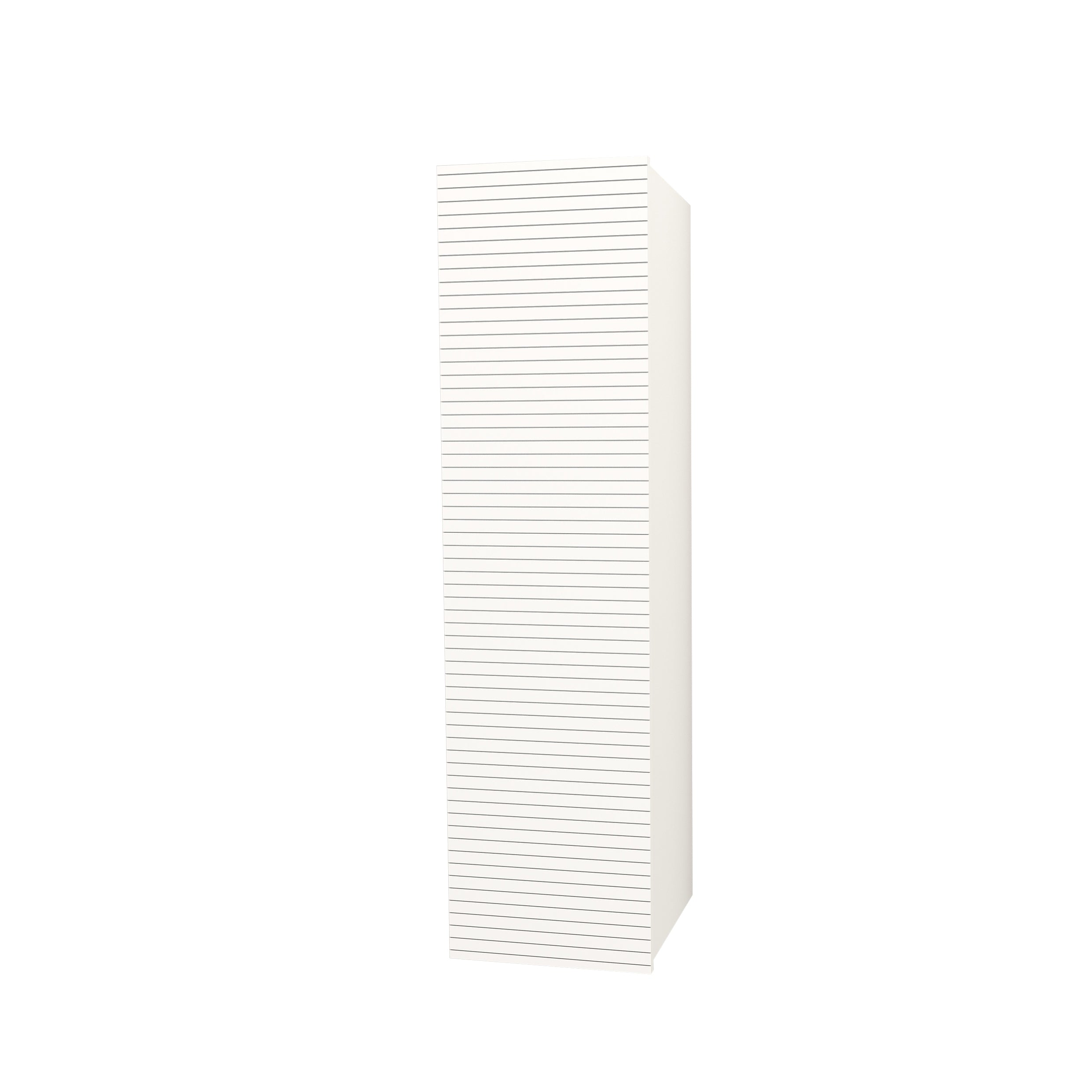 Elite kolomkast met horizontaal reliëf (135cm) - mat wit