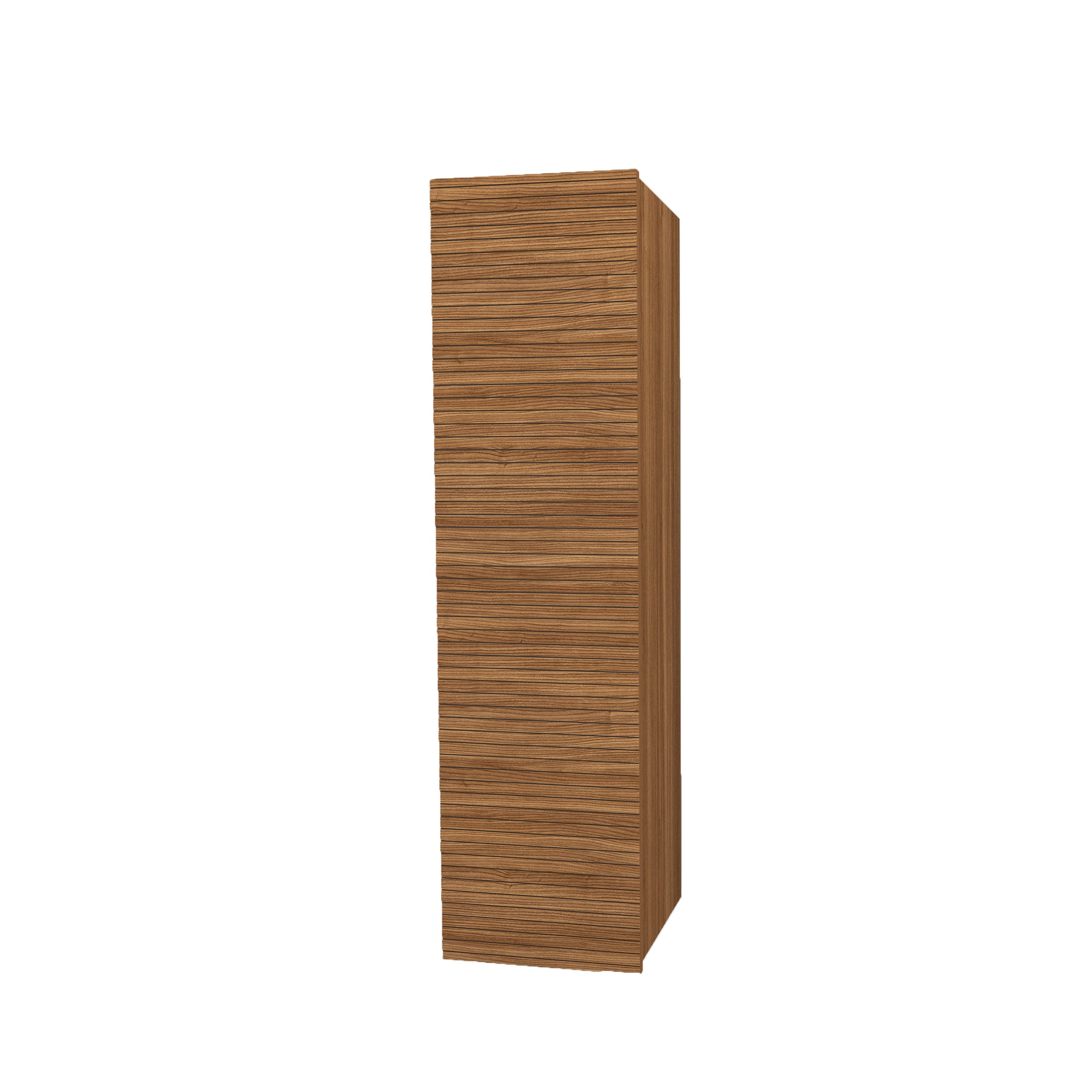 Elite kolomkast met horizontaal reliëf (135cm) - walnoot