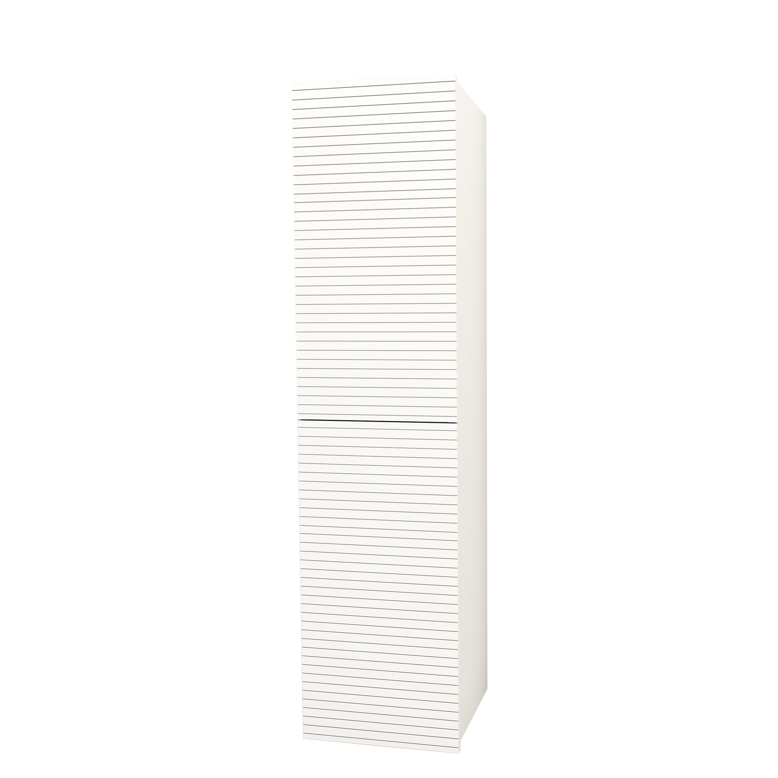 Elite kolomkast met horizontaal reliëf (160cm) - mat wit