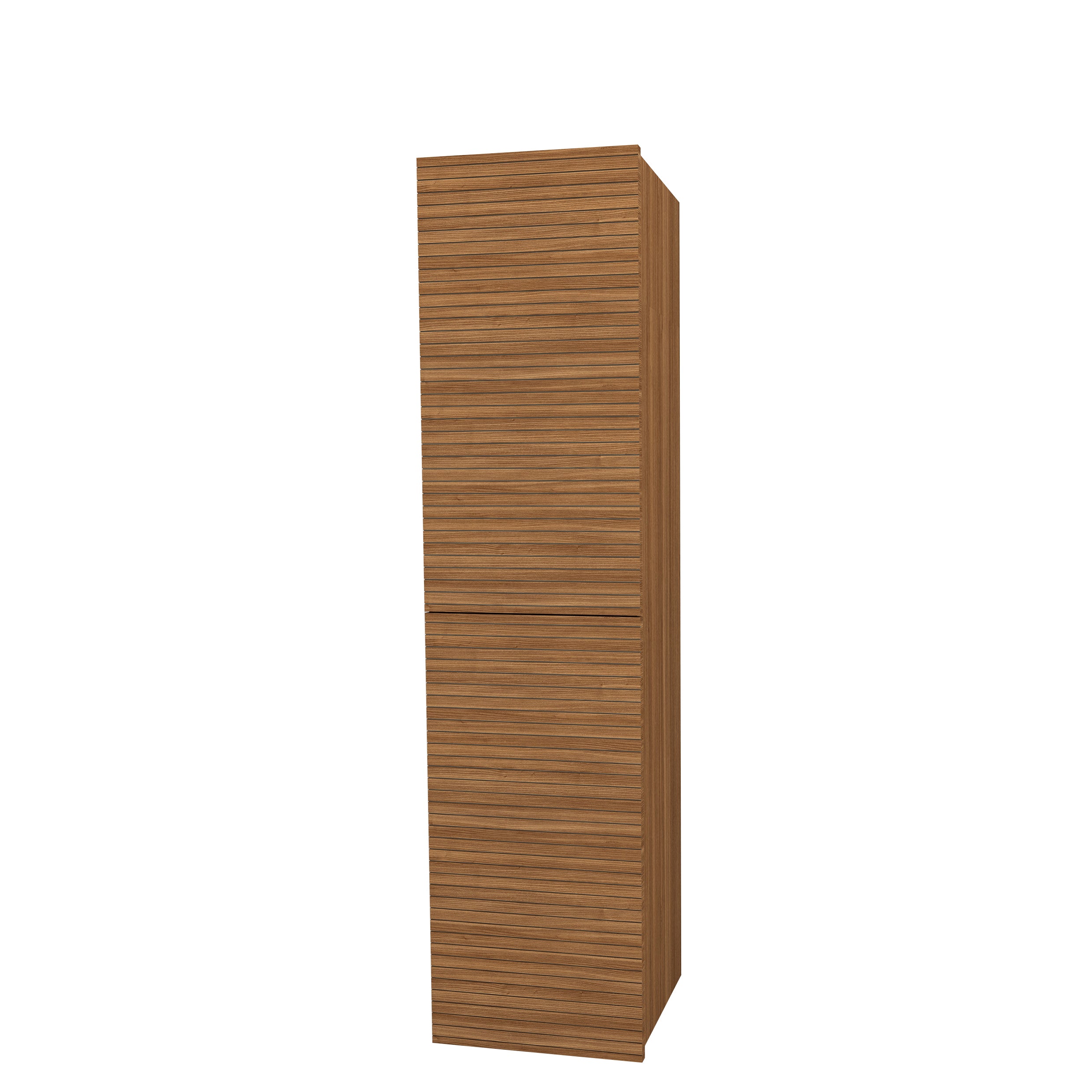 Elite kolomkast met horizontaal reliëf (160cm) - walnoot