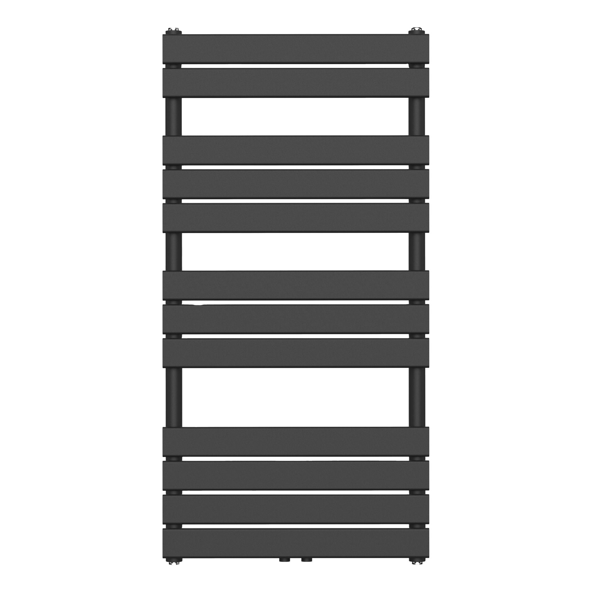 Belrad Handdoek radiator midden aansluiting zwart 1200x600-681w