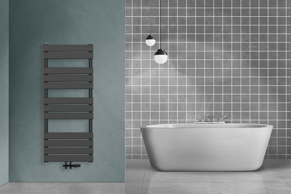 Belrad Handdoek radiator midden aansluiting zwart
