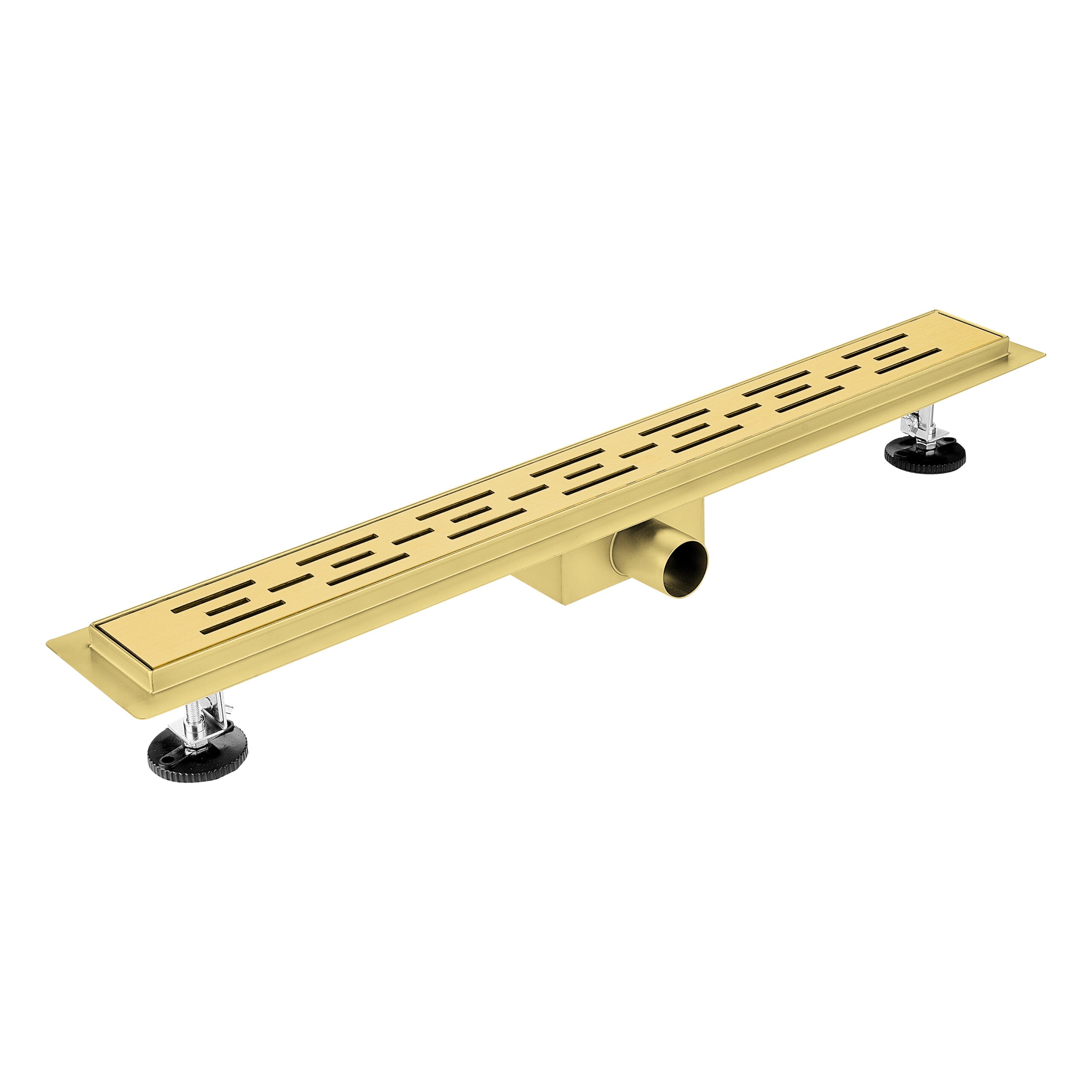 Aloni douchegoot - met rooster - compleet - 80cm - geborsteld goud