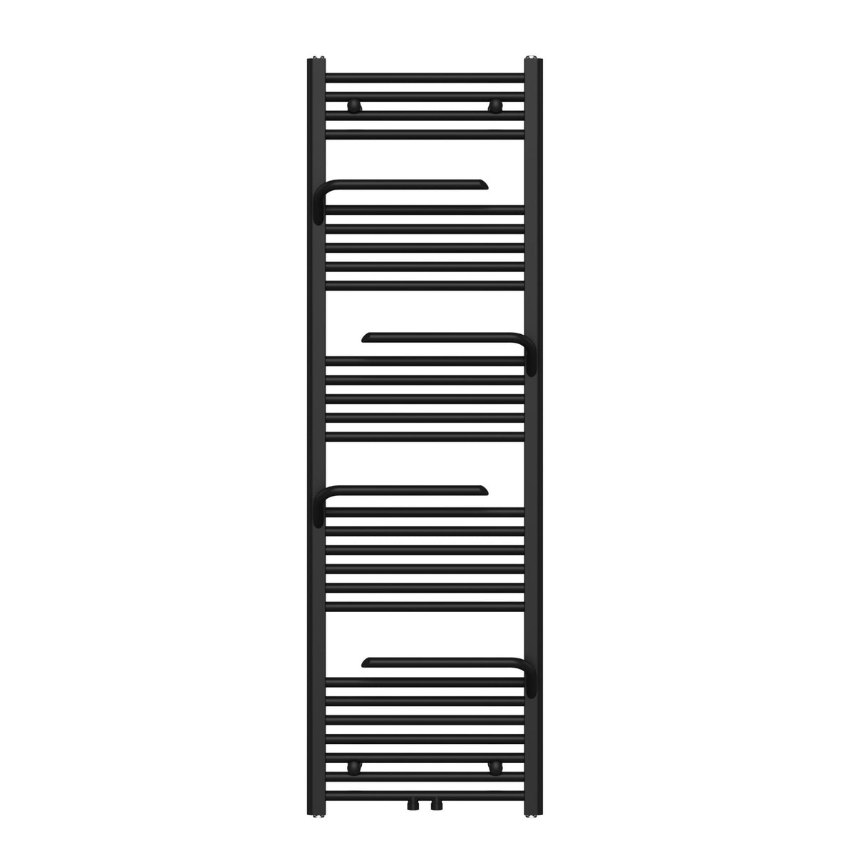 Belrad handdoekradiator - met handdoekhouder - links-rechts/middenaansluiting - 1600 x 500 mm - mat zwart