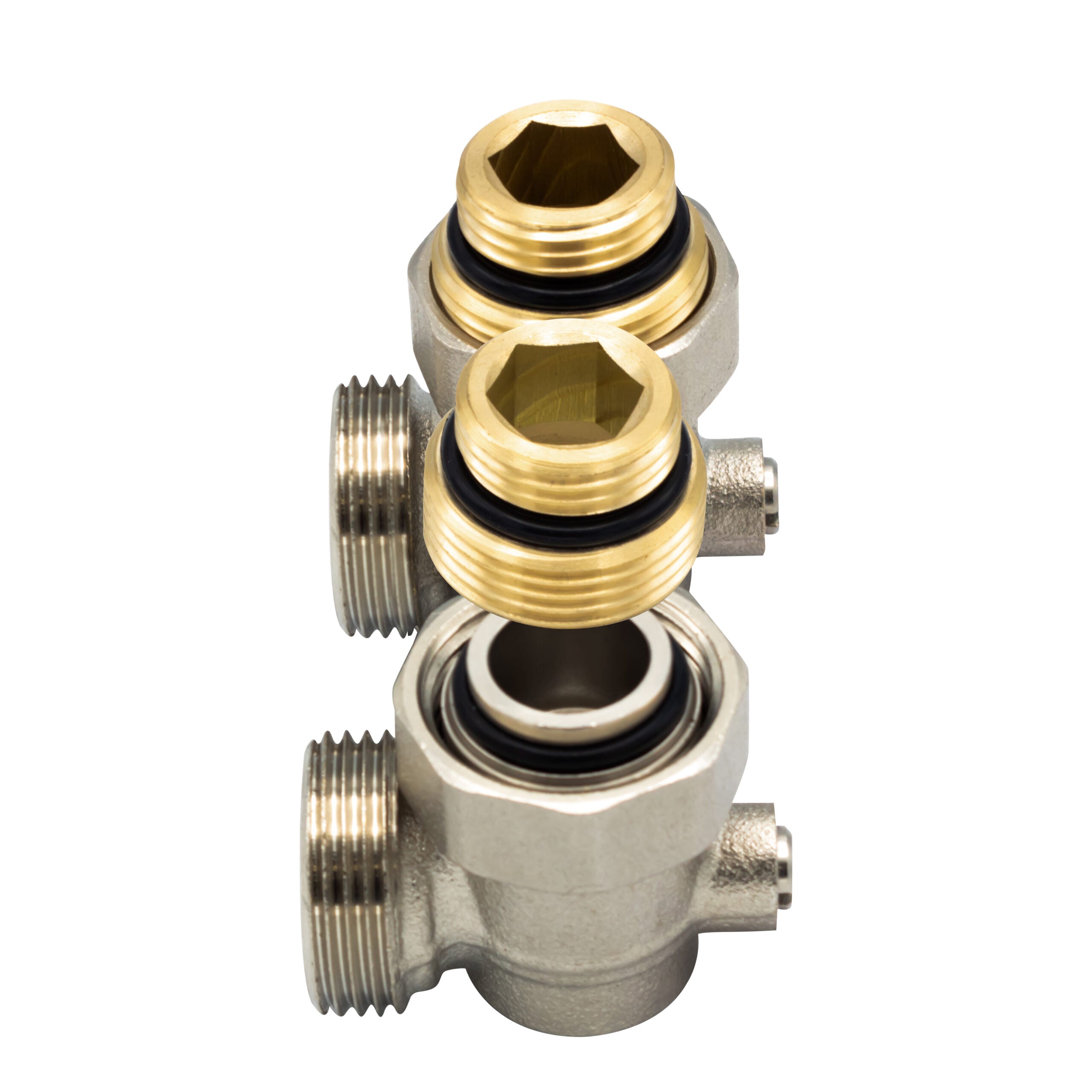 Aansluitblok met muuraansluiting 3/4ek-1/2-mv