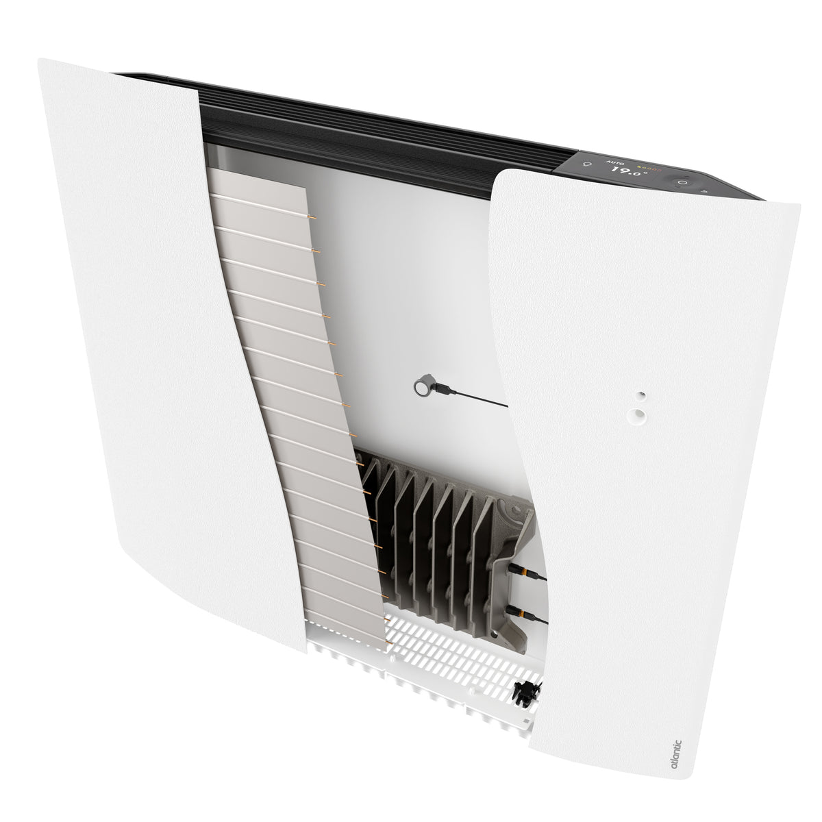 Atlantic Elektrische radiator wit muur met stekker+ program 2000w-bxh:119x56,5
