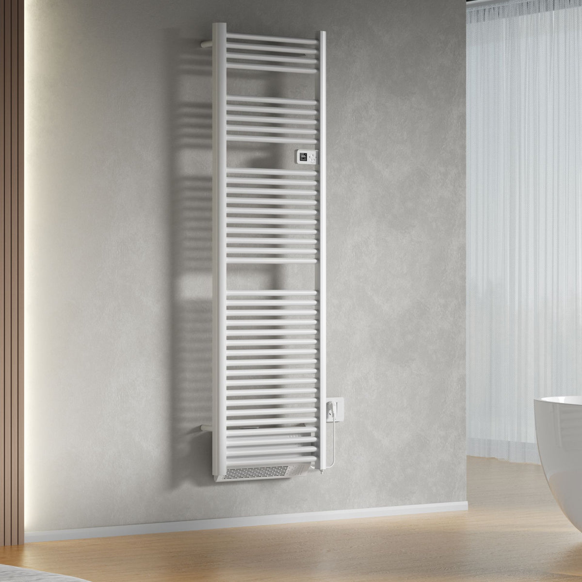 Belrad elektrische handdoekdroger met blower - met digitale programeerbare thermostaat - smart WiFi - 2000 w - 1840 x 540x133