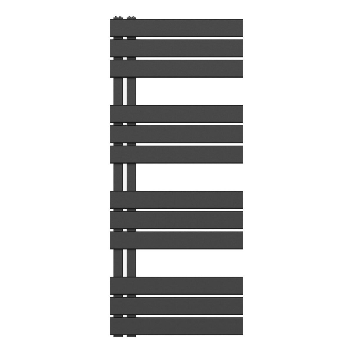 Belrad Handdoekradiator links aansluiting/comb- zwart 1200x500-593w
